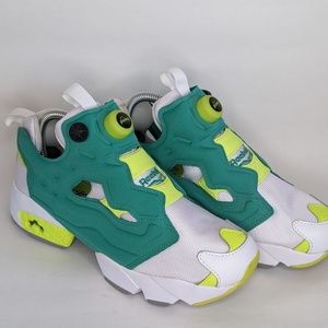 Reebok Instapump Fury Icons Pack Mens Sz 6 White Green FV0418 Athleisure Gym.